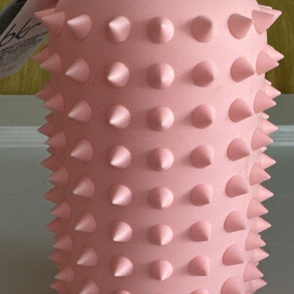BKR Brand “Little Spiked Elle” Pink - Glass Bottle Top Has Handle 16oz New - Picture 2 of 6